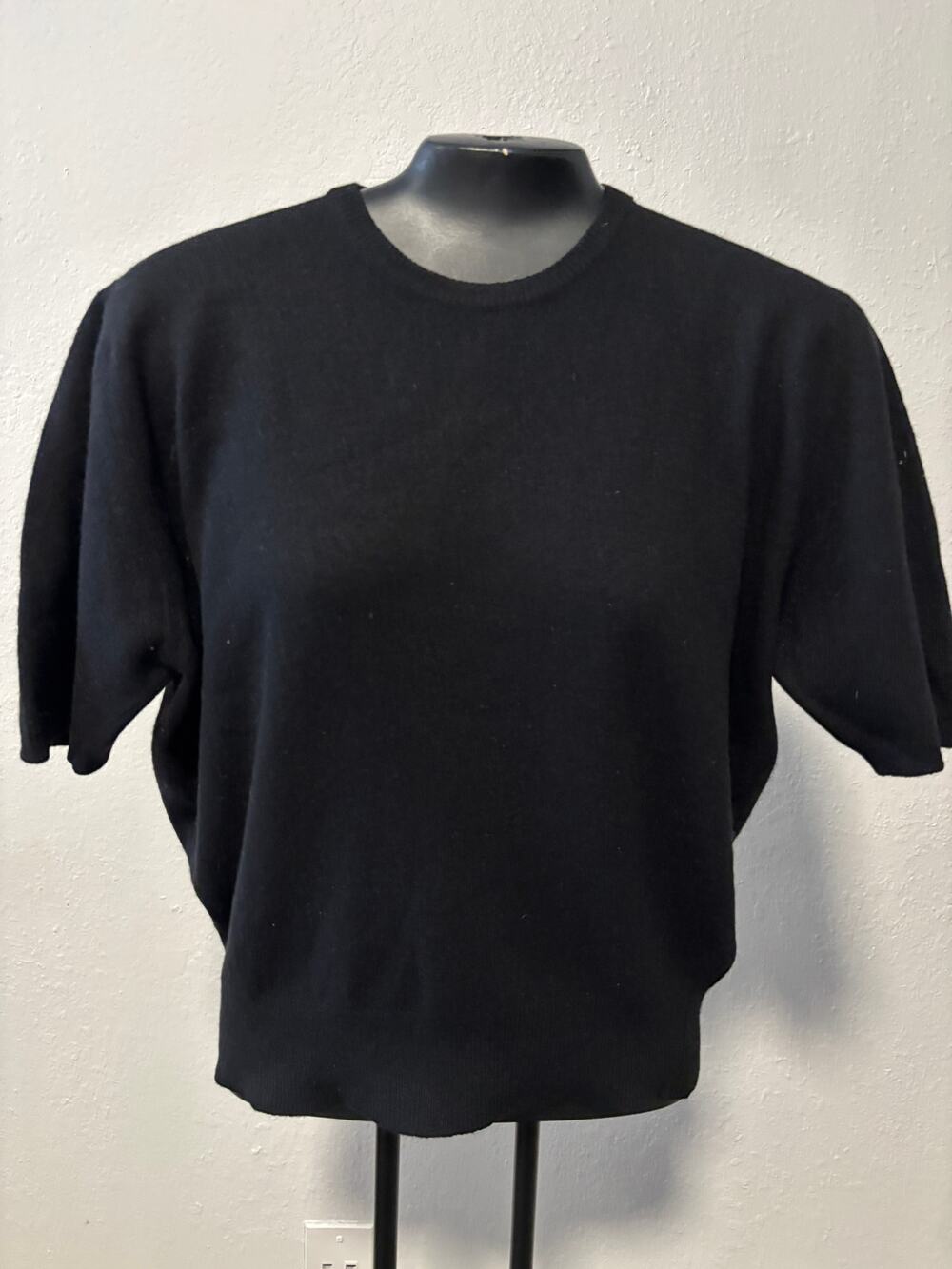 Vintage Barrie Made In Scotland Pure Cashmere Wool Jumper Sweater Womens M Black